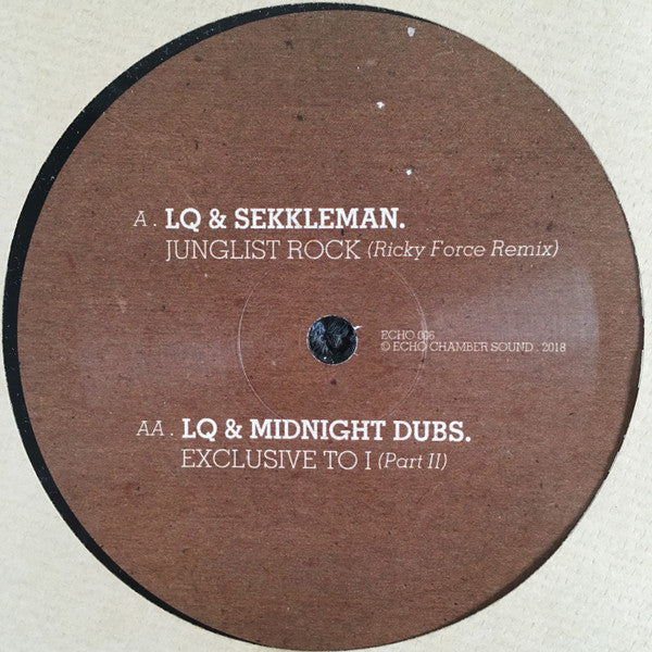 L Que & Sekkleman, L Que & Midnight Dubs : Junglist Rock (Ricky Force Remix) /  Exclusive To I (10")