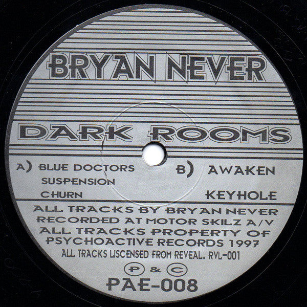 Bryan Never : Dark Rooms (12")