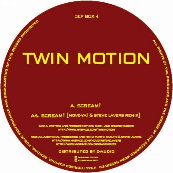 Twin Motion : Scream! (12")