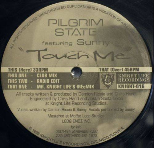 Pilgrim State Featuring Sunny (4) : Touch Me (12")