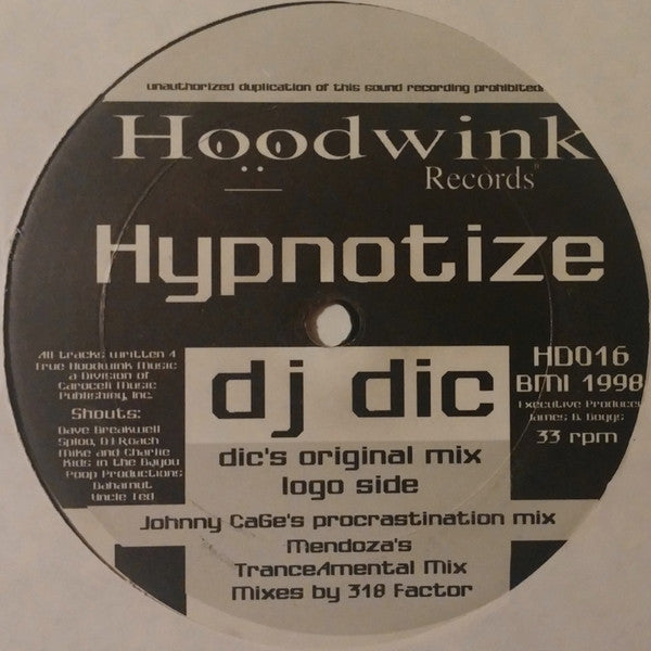 DJ Dic : Hypnotize (12")
