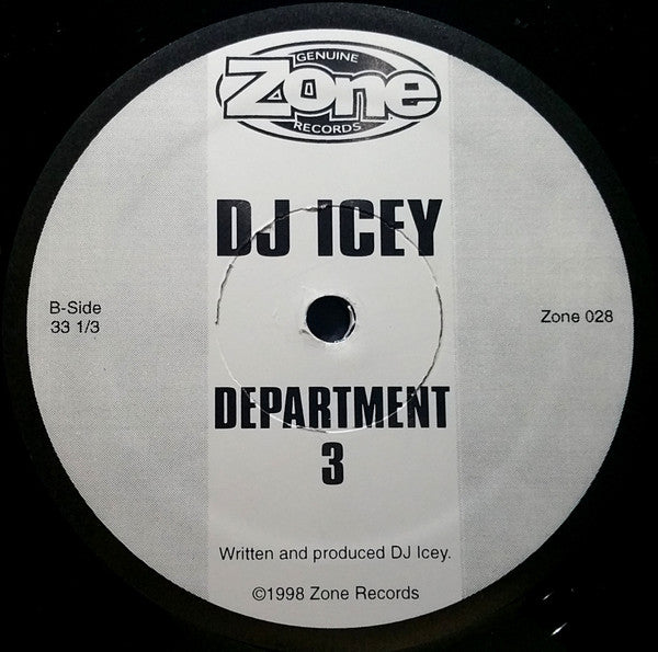 DJ Icey : Vocodor Bass / Department 3 (12")