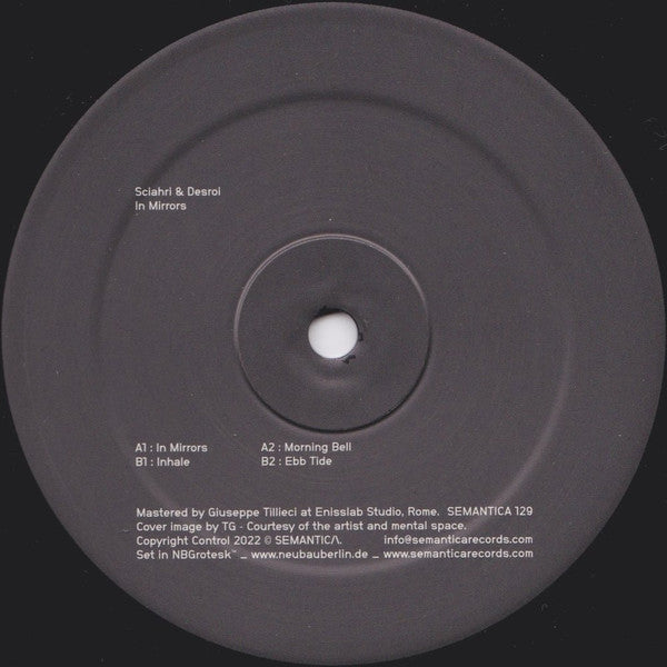 Sciahri & Desroi : In Mirrors (12", EP)
