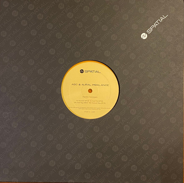 ASC & Aural Imbalance : Interstellar Transmissions (12", EP, Ora)