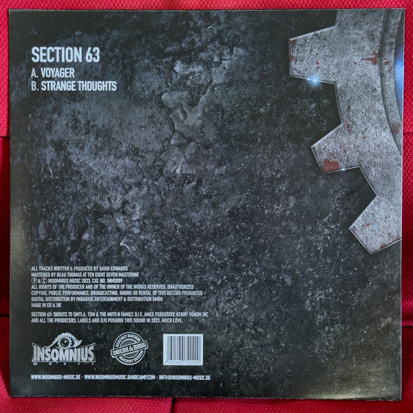 Section 63 (2) : Voyager / Strange Thoughts (12", Single, cle)
