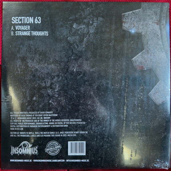 Section 63 (2) : Voyager / Strange Thoughts (12", Single, cle)