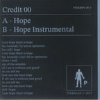 Credit 00 : Hope (7")