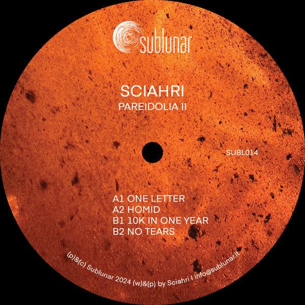 Sciahri : Pareidolia II (12", EP)