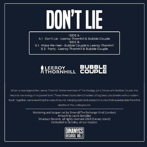 Leeroy Thornhill & Bubble Couple : Don't Lie (12")