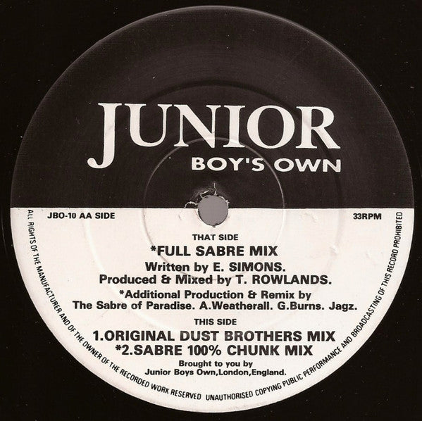 The Dust Brothers (2) : Song To The Siren (Sabre Of Paradise Mixes) (12")