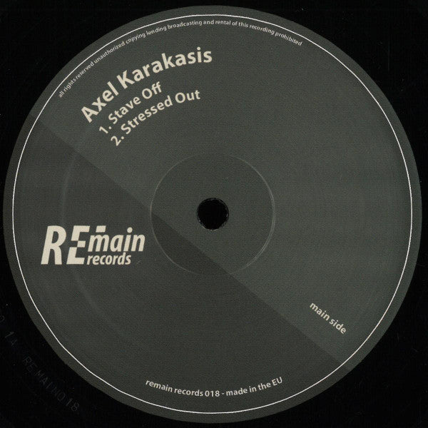 Axel Karakasis : Stave Off EP (12", EP)