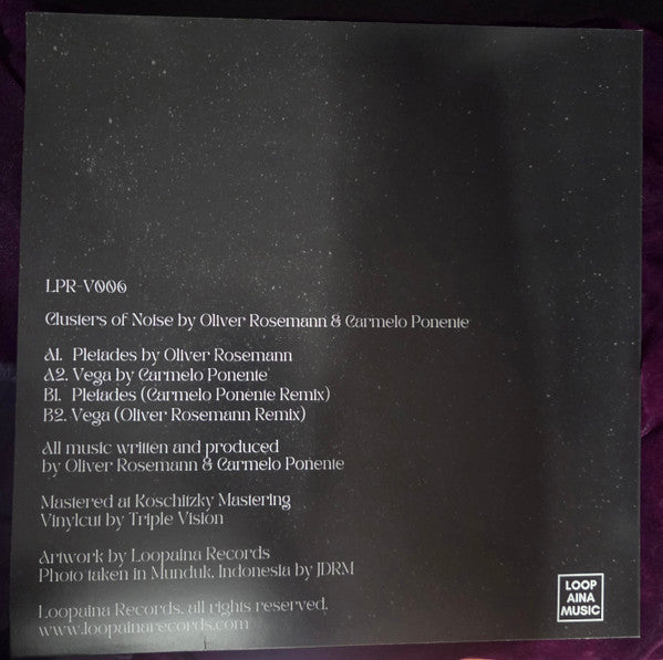 Oliver Rosemann, Carmelo Ponente : Clusters of Noise (12")