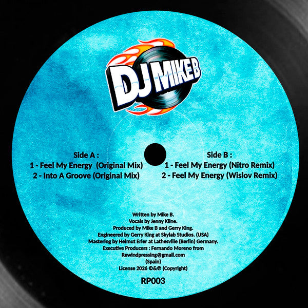 DJ Mike B : Feel My Energy (12", Ltd, RE)