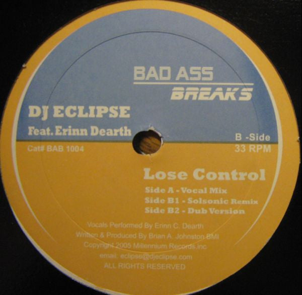 DJ Eclipse : Lose Control (12")