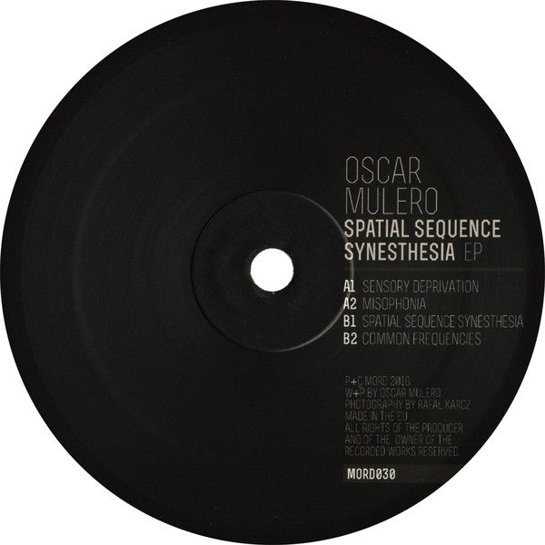 Oscar Mulero : Spatial Sequence Synesthesia EP (12", EP)
